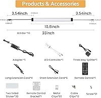 Vista 6 de Kit de luces LED para debajo del gabinete, tira regulable inteligente LED regulable, barra conectable de 24 V, luces LED de mostrador para despensa