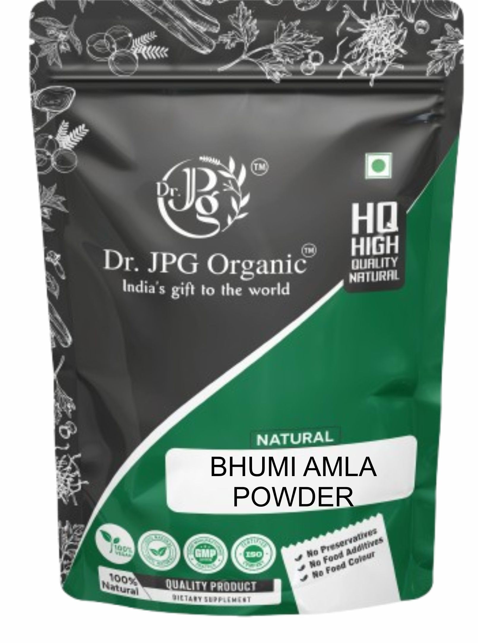 Dr. JPG Organic Bhumi Amla Powder 200g Phyllanthus Niruri ISO & GMP Certified
