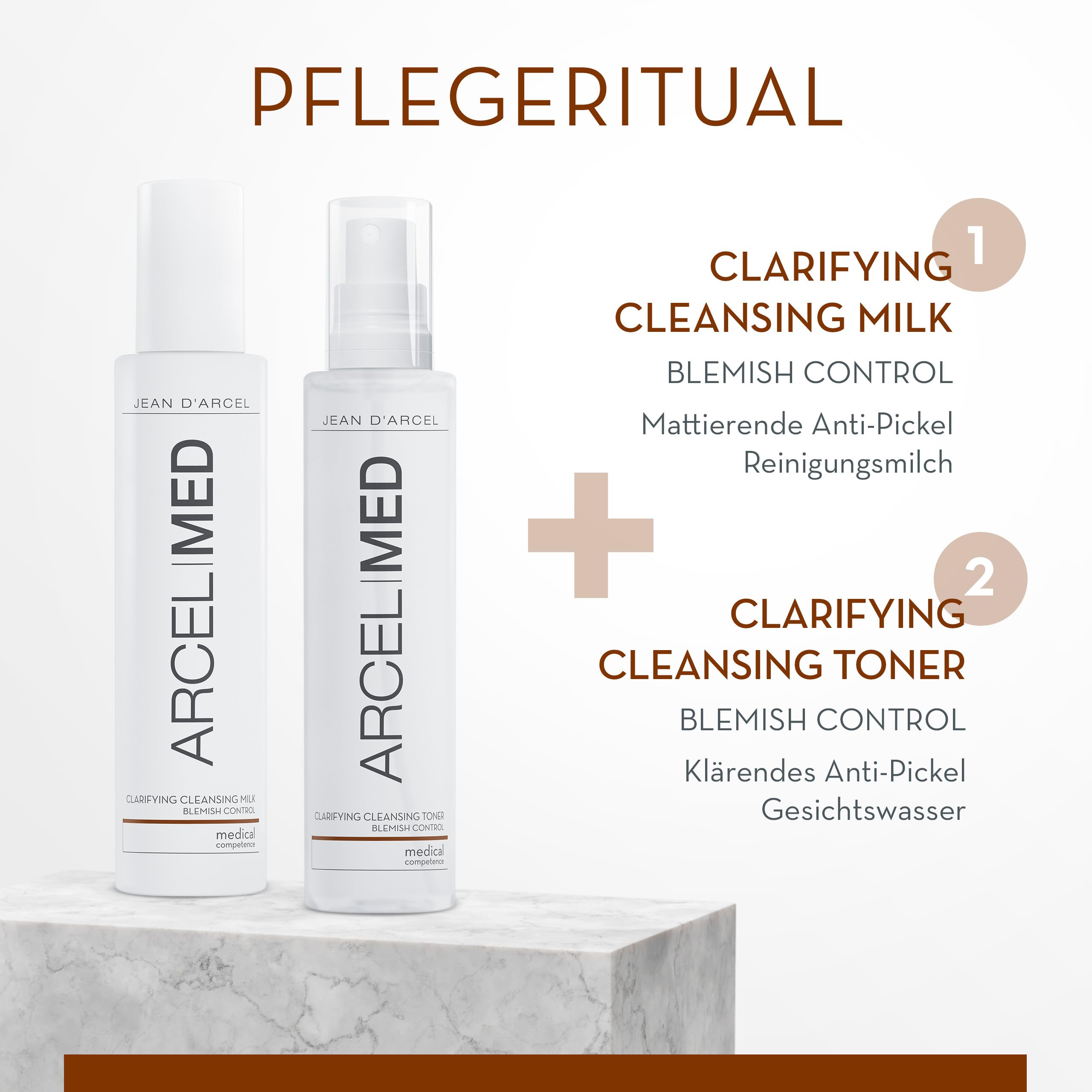 JEAN D'ARCEL ARCELMED Tonik oczyszczający skórę twarzy – Clarifying Cleansing Toner 200 ml – przeciw pryszczom – bez perfum i testowany dermatologicznie