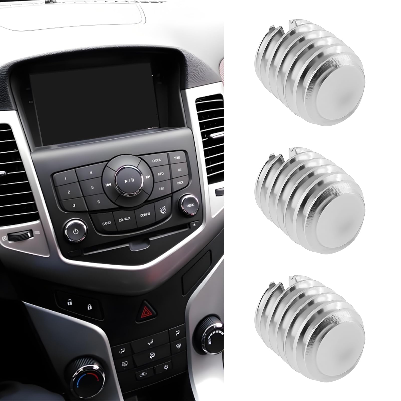 SG Store 20x M3.5 x 4mm Galvanized Slotted Grub Screws 304 Stainless Steel for Car Radio Knobs - Image 2