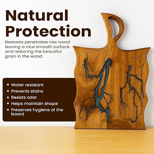 Miniatura 7 de Hermosa tabla de embutidos  Tabla de cortar de resina y madera para cualquier juego de cocina  Grande hecho a mano  Bandeja o plato para servir