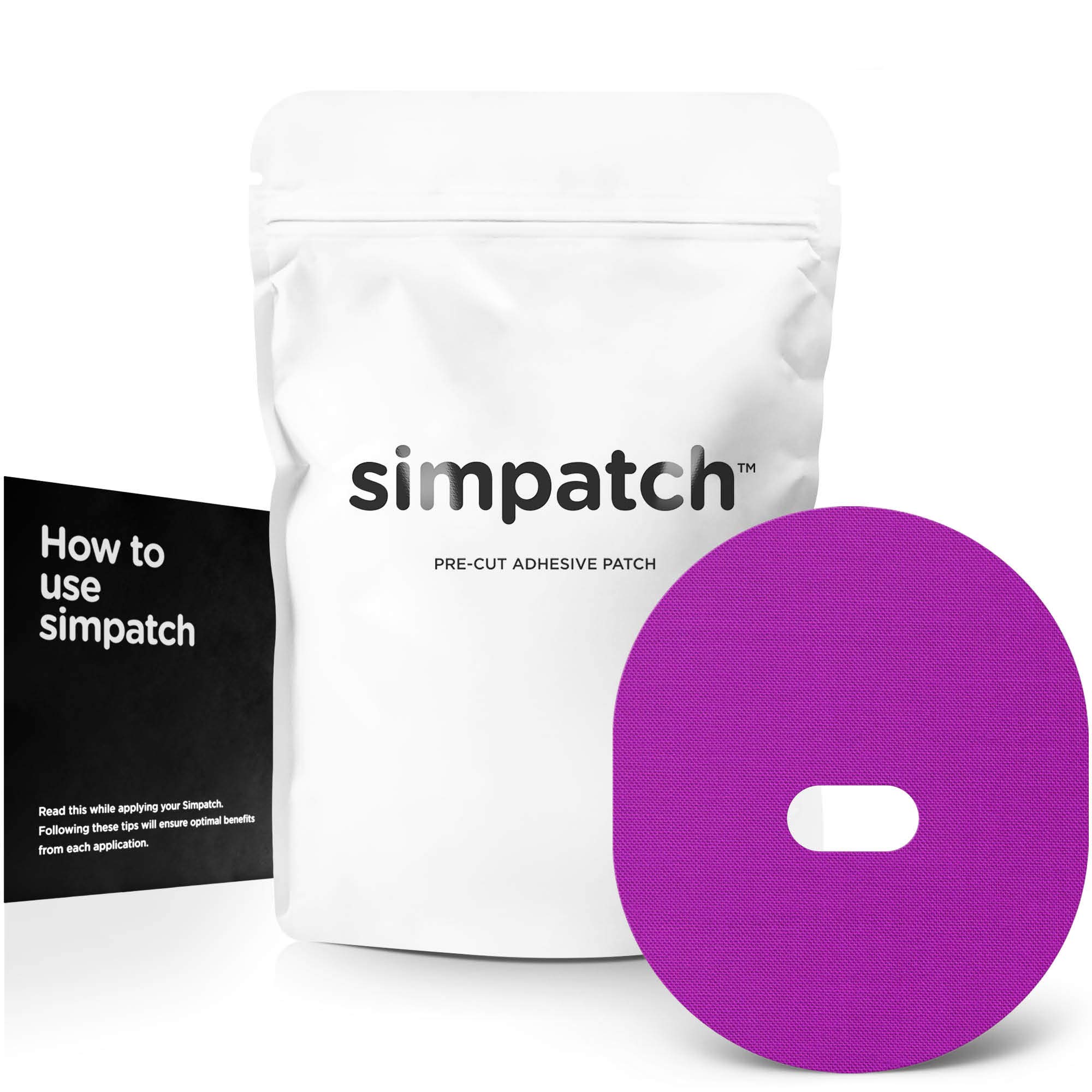 SIMPATCHGuardian, Enlite Adhesive Patch (25-Pack) – Waterproof Adhesive, CGM Patches (Purple)