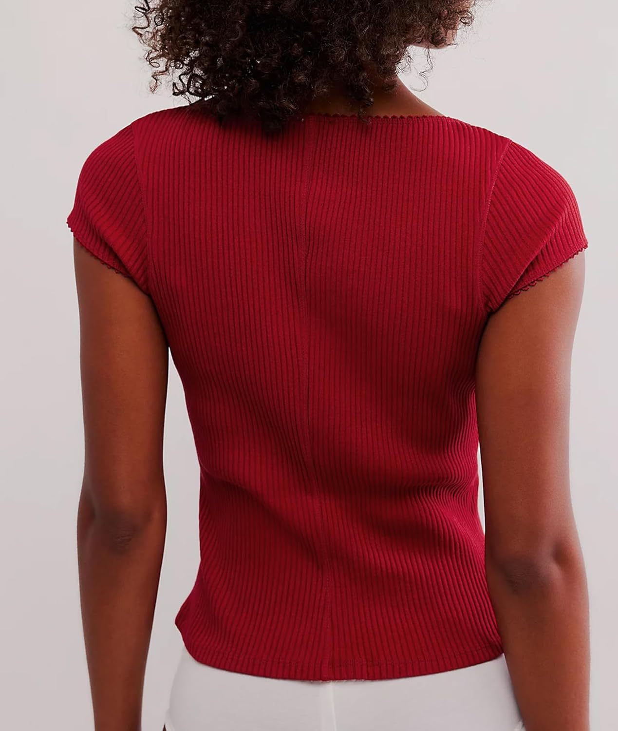 Womens Ribbed Short Sleeve Sweater Cardigan Button Down Shirts Cardigan Blouses for Women Dressy Casual Wear - Image 2