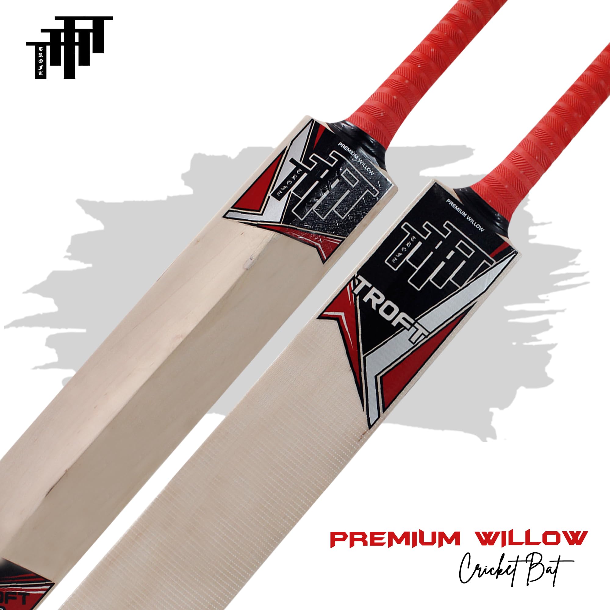 Troft Massive Spot Grade 3 Kashmir Willow Cricket Bat | Premium Kashmir Willow Bat with Thick Edges & Large Sweet Spot | Ideal for Leather & Tennis Ball Cricket | Size : 6 (31.50) 1