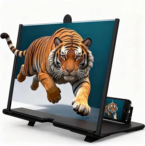 2026 Nueva pantalla de proyector de lupa para teléfono móvil 3D HD, versión de lupa de pantalla para películas, videos, juegos, lupa de pantalla con