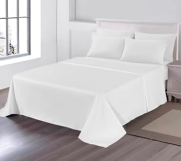 Sapphire Collection 800 Thread Count Pure Egyptian Cotton Super Soft Hotel Quality Flat Sheet (Double Flat Sheet)