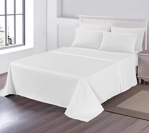 Sapphire Collection 800 Thread Count Pure Egyptian Cotton Super Soft Hotel Quality Flat Sheet (Double Flat Sheet)