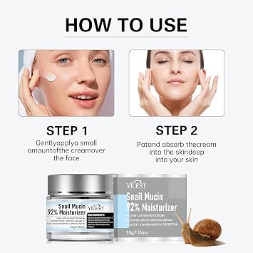 Lism Snail Mucin 92% Moisturizing Daily Facial Gel Cream for All Skin Types