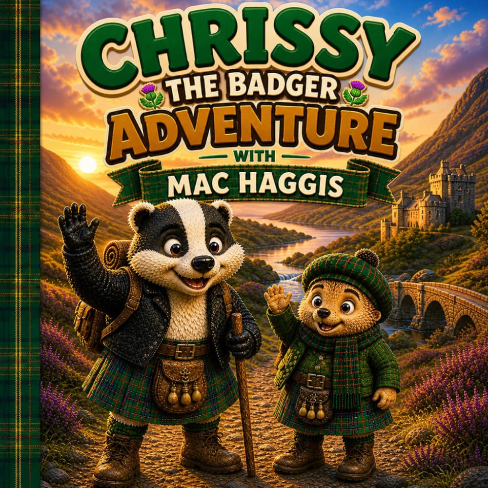 Chrissy the badger Adventure with Mr Mac haggis .