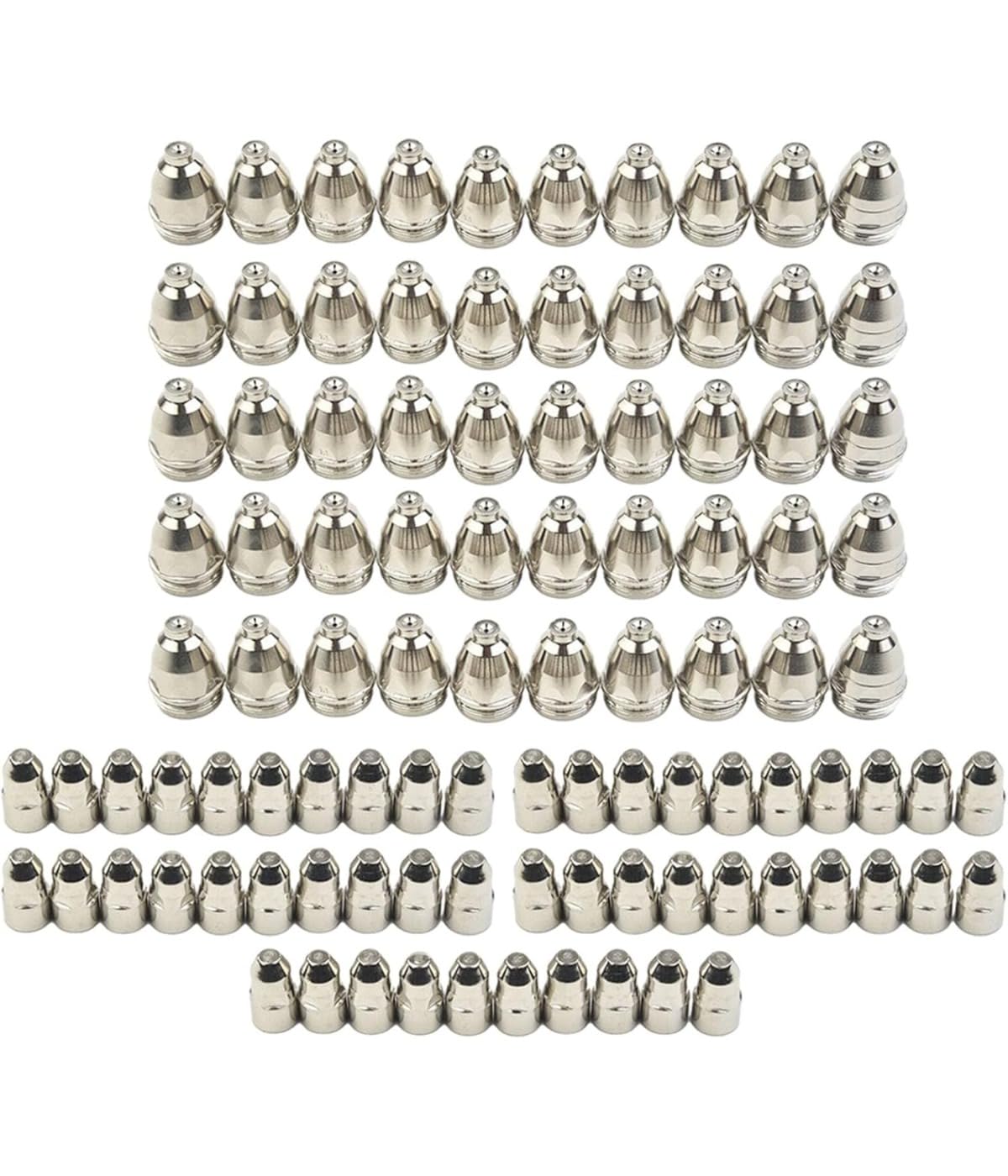 100 sztuk elektrod plazmowych i dyszy P80, zawiera 50 sztuk dysz i 50 sztuk elektrod, 1,5 mm, odpowiednie do przecinarek plazmowych CUT-70, CUT-80, CUT-100 i CUT-120