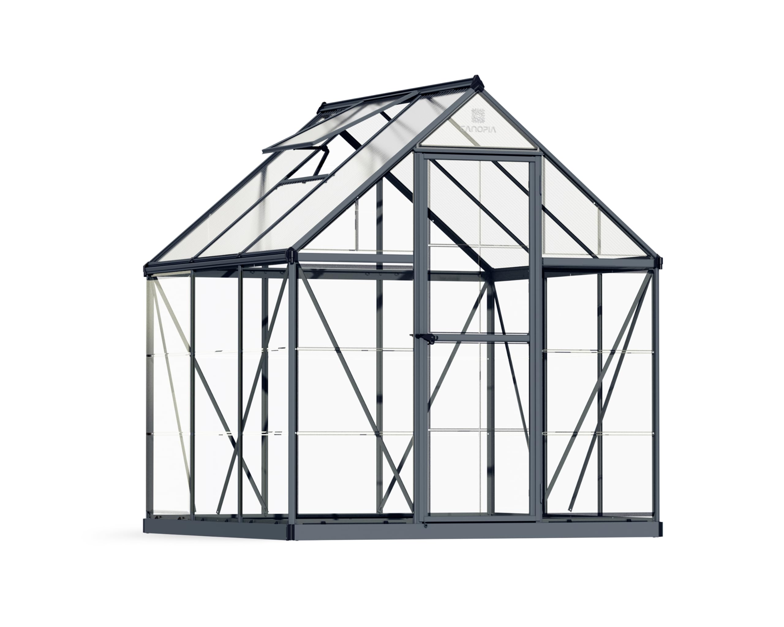 Palram - Canopia | Hybrid Gewächshaus, grün in cm 190x185x209 (LxBxH) klare Seitenwände