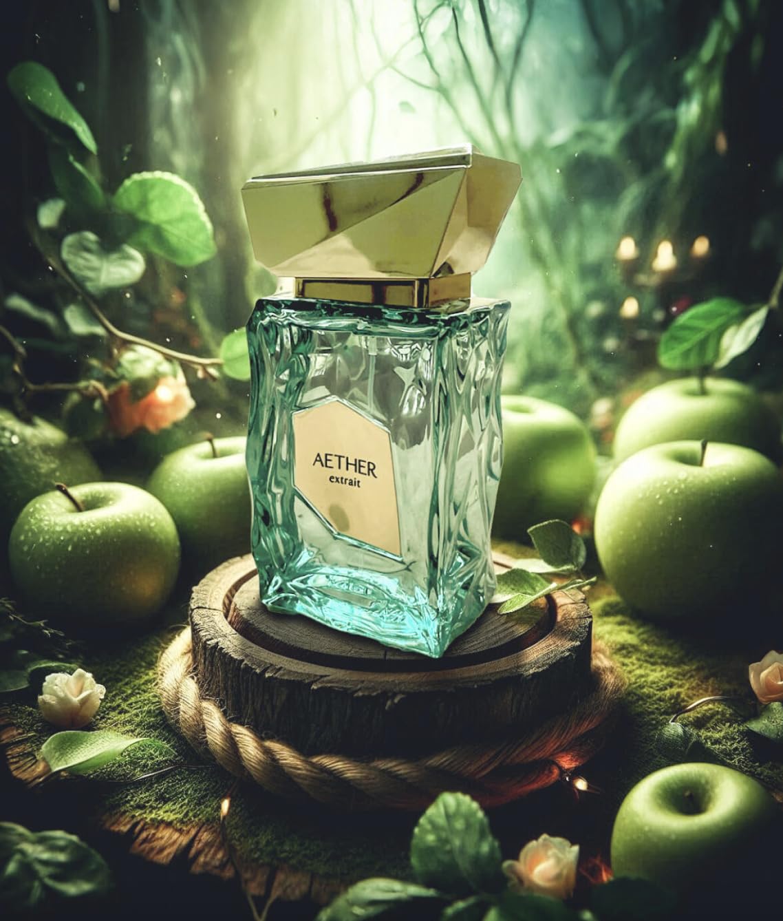 Aether Extrait de Parfum 100 ml, Perfume Árabe Unisex de Larga Duración, Incluye Atomizador Recargable 5 ml, Fragancia con Notas de Ámbar, Almizcle Blanco, Rosa y Vainilla (Aether Extrait)