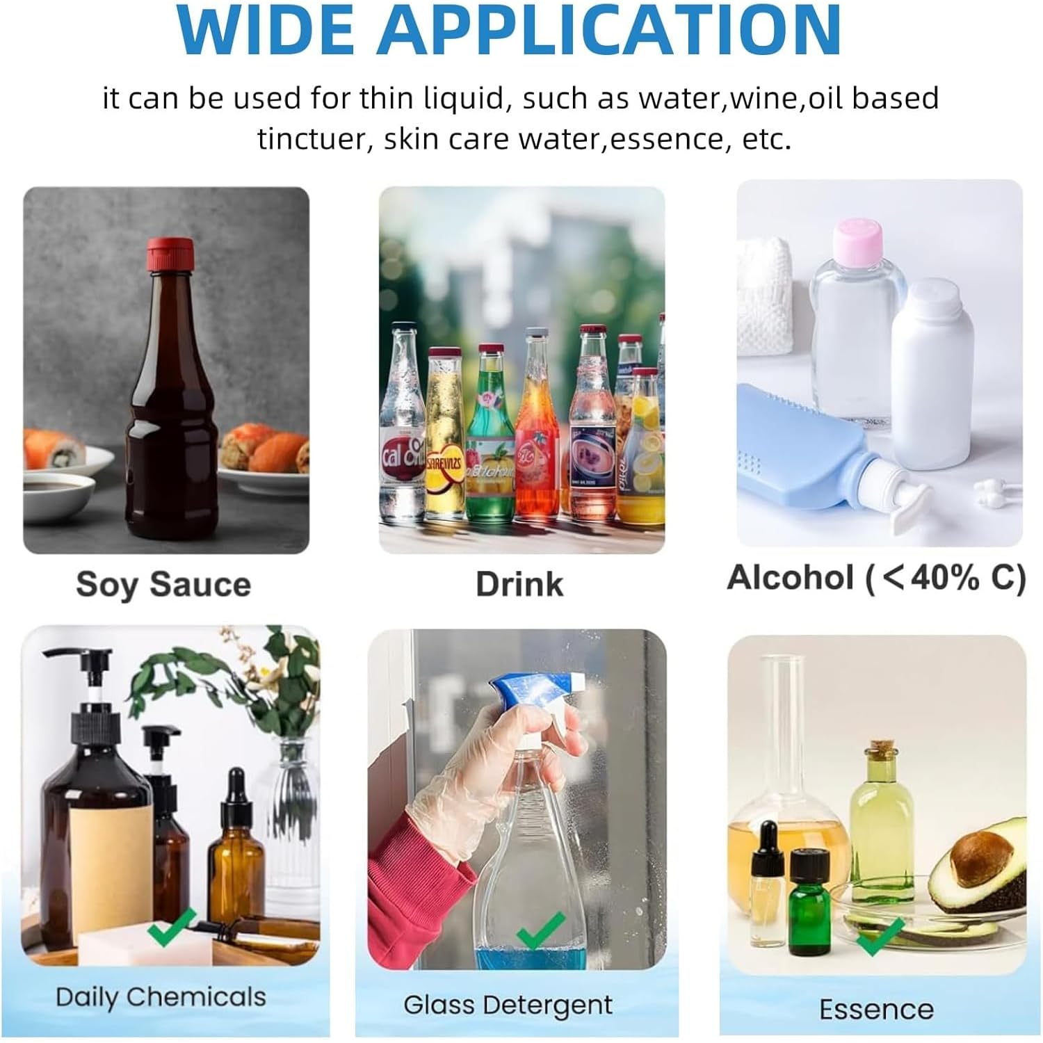 Quantitative Flüssigkeitsfüllmaschine, Füllvolumen 0,5 ml - 50 ml, Schlauchpumpen-Flüssigkeitsfüllmaschine, Durchflussmenge (max) 90 ml/min, für Parfüm, Wasser, Milch, Saft, ätherische Öle