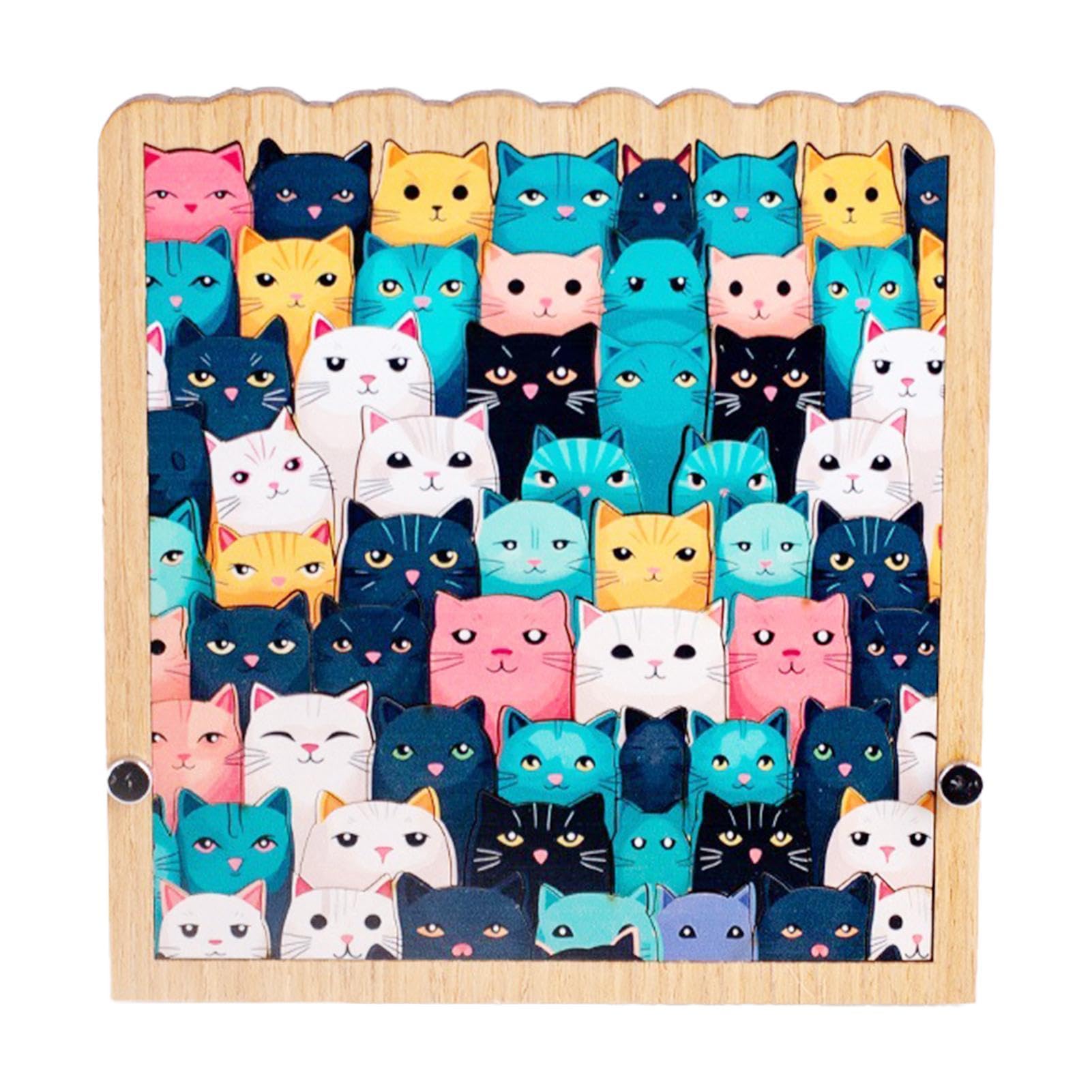 Puzzle w kształcie kot, unikalne drewniane puzzle, dla entuzjastów puzzli, rodziny i przyjaciół