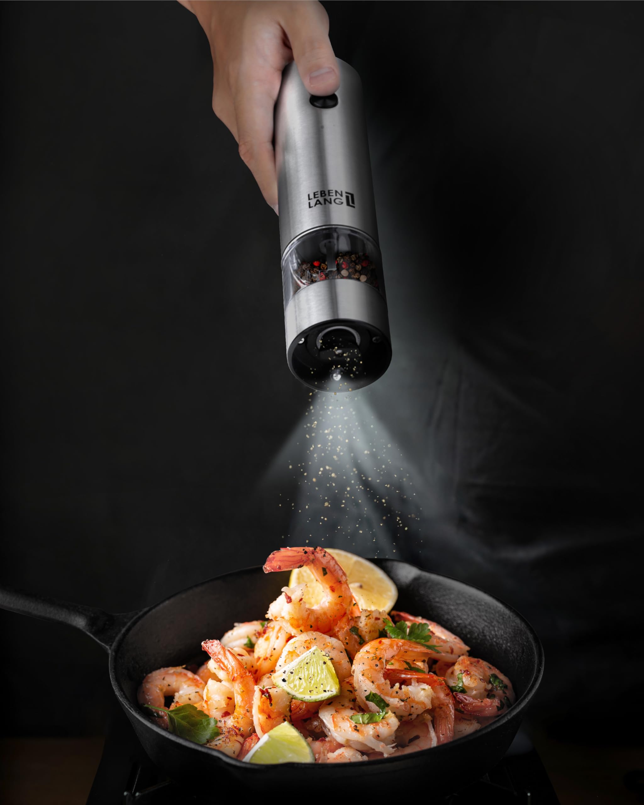 Set Macina Sale E Pepe Elettrico LEBENLANG - Ricaricabile USB Con Accessori - Foto 4