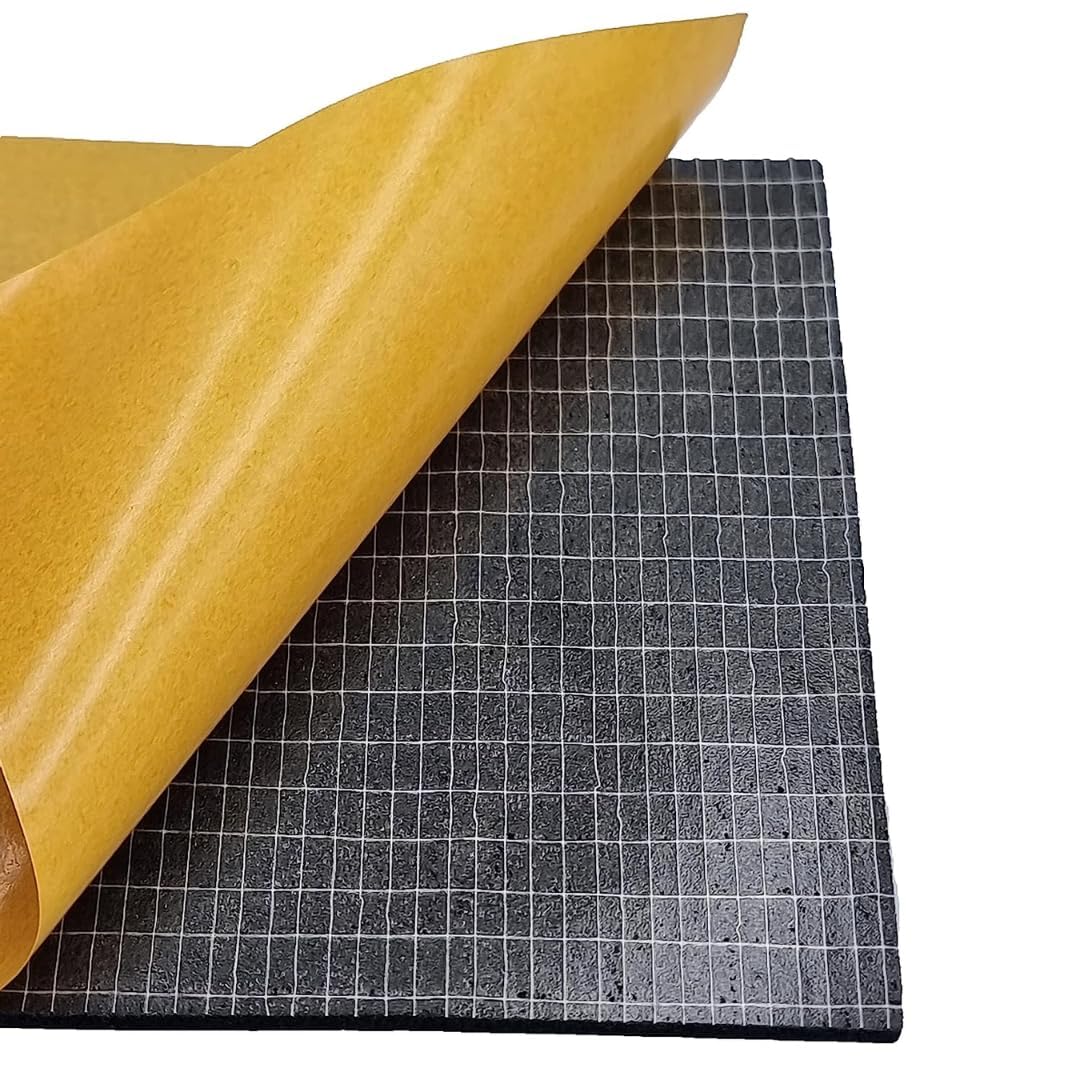 ACIT Junta adhesiva de neopreno aislante paquete 4 hojas 40x40 cm espesor 3MM 10x10 CM