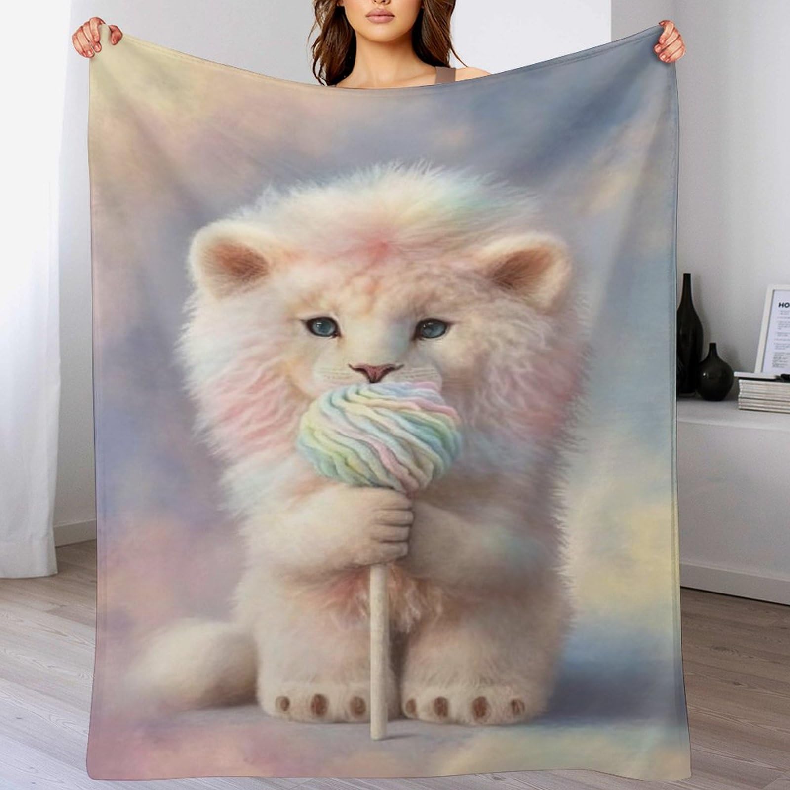 Couverture lion douce et réconfortante pour apporter de la chaleur dans votre foyer