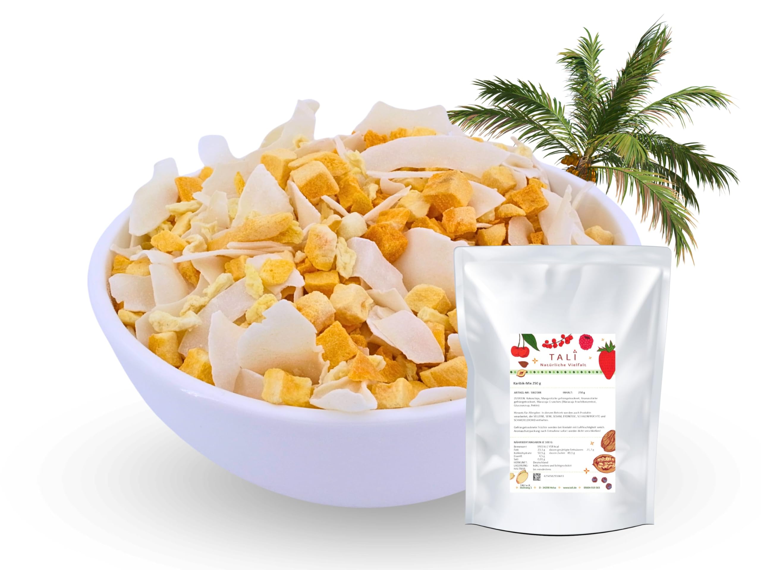 TALI Karibik-Mix 1000 g Gefriergetrocknete Früchte