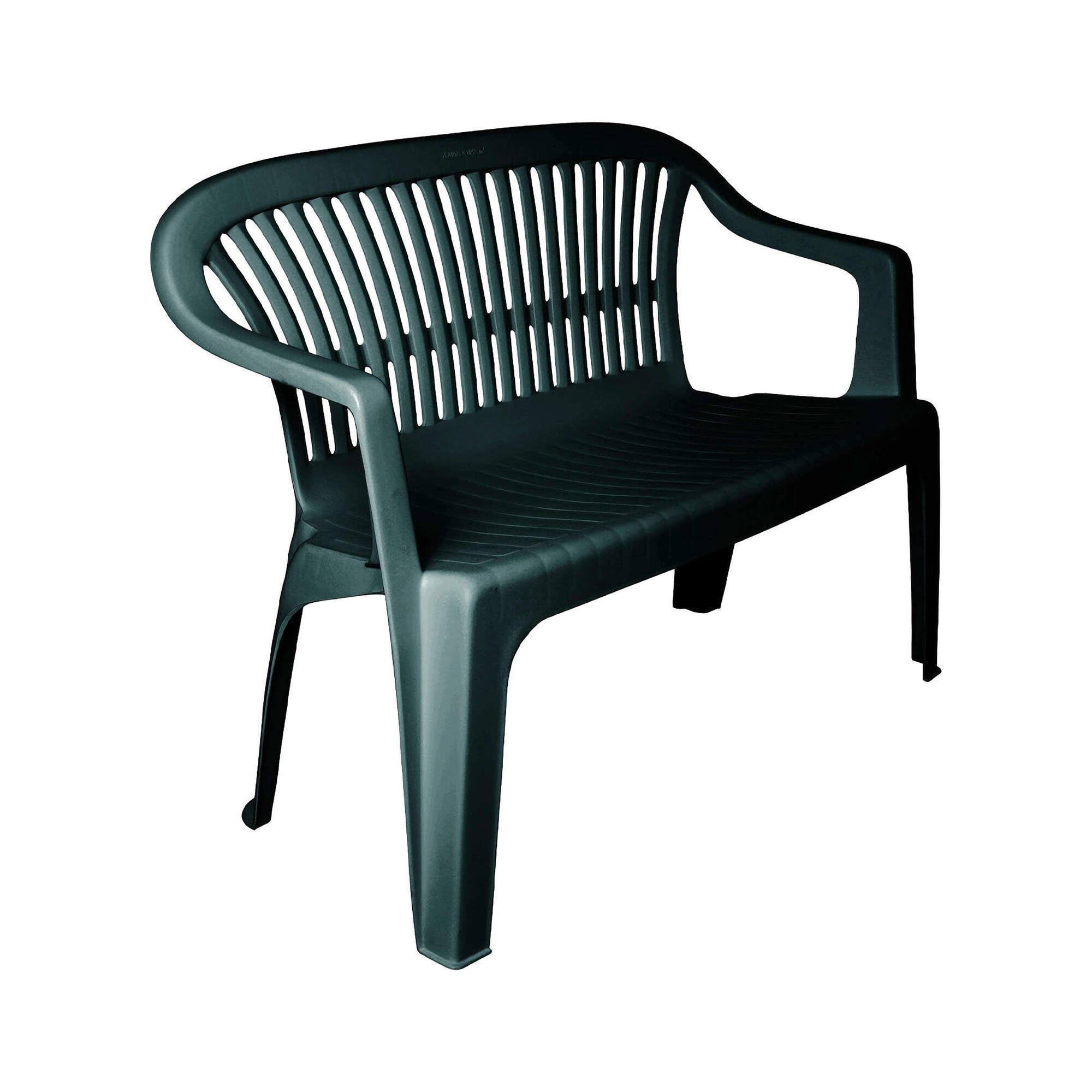 Dmora Panchina da esterno Eboli 114x55h82 cm Verde Panca monoblocco da giardino