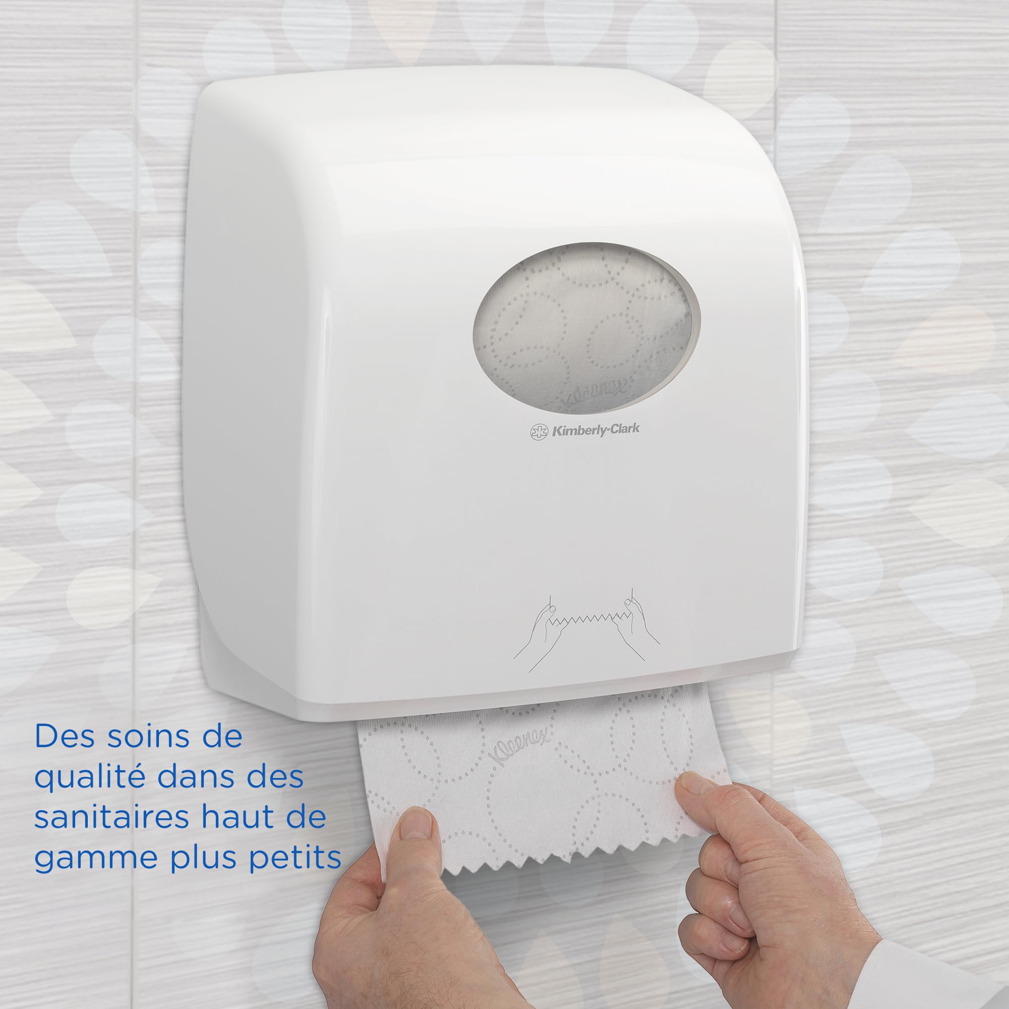Kleenex Ultra Essuie-Mains Roulés Slimroll 6781, 2 Épaisseurs, Papier Blanc Doux et Résistant, Haute Absorption, Certifié FSC et Écolabel Européen, 6 Rouleaux x 100 m (600 m au Total)
