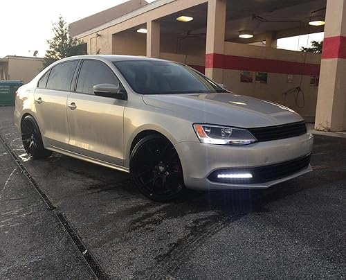 Miniatura 6 de iJDMTOY OEM Fit, luces de circulación diurna, xenón con 9 luces ledes blancas, alta potencia, para Volkswagen Jetta 2011-2014