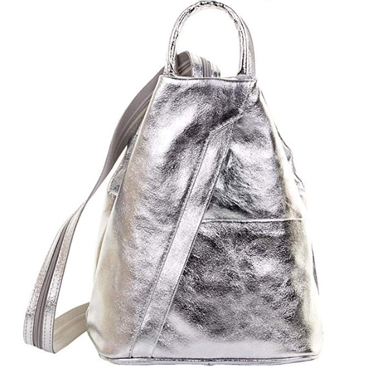 Handbag BlissWomens Vera Pelle Super Soft Italian Leather Backpack Rucksack Convertible Shoulder Bag Medium