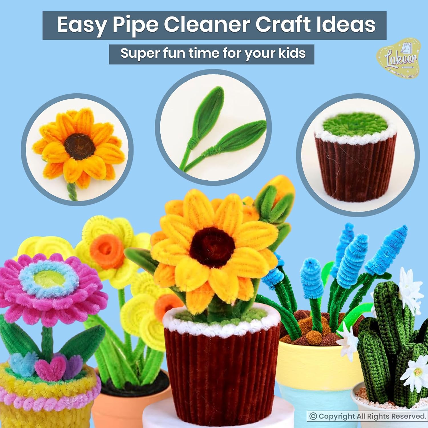 Pipe Cleaners Craft Set - 100 Pieces -6