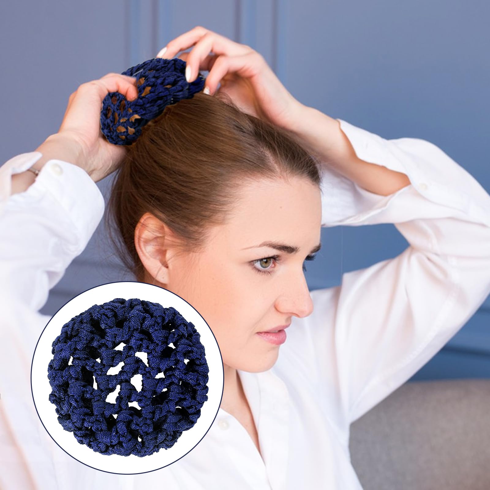 8 Stück Haarnetze für Dutts Ballett Duttnetz Frisuren Knoten Netz Ballet Bun Net Elastische Haarnetz Stoff Duttnetze Haarknotenhalter für Ballett Tanz Gymnastik Eiskunstlauf