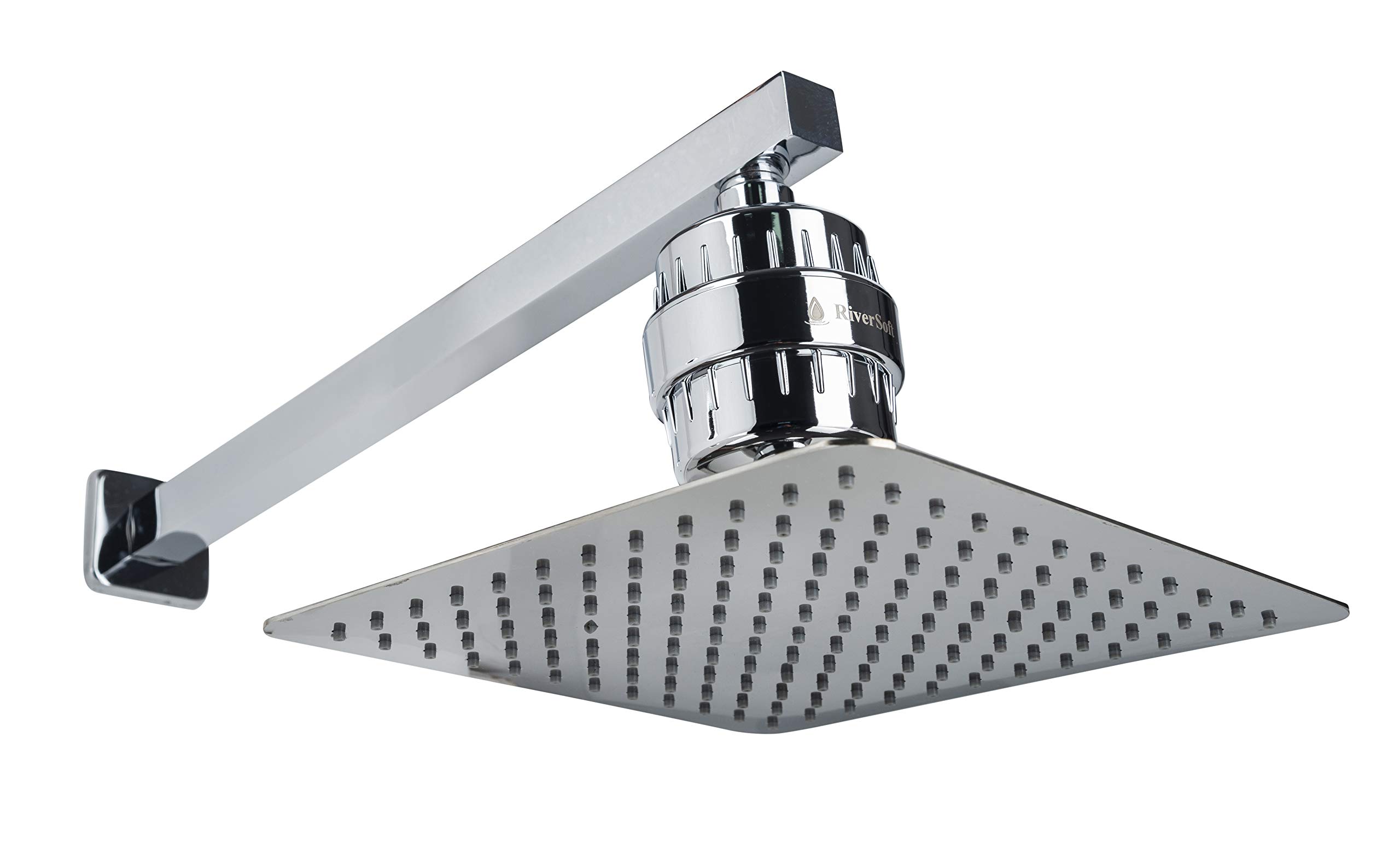 RiverSoft Combo Rain-Shower Set, 10 Inch x 10 Inch rain shower with shower arm 18 inch and SF-15 Shower filter for hard water | Water softener for bathroom (SS304, ABS, Chrome) (B08T1LZM9M) Amazon Price History, Amazon Price Tracker