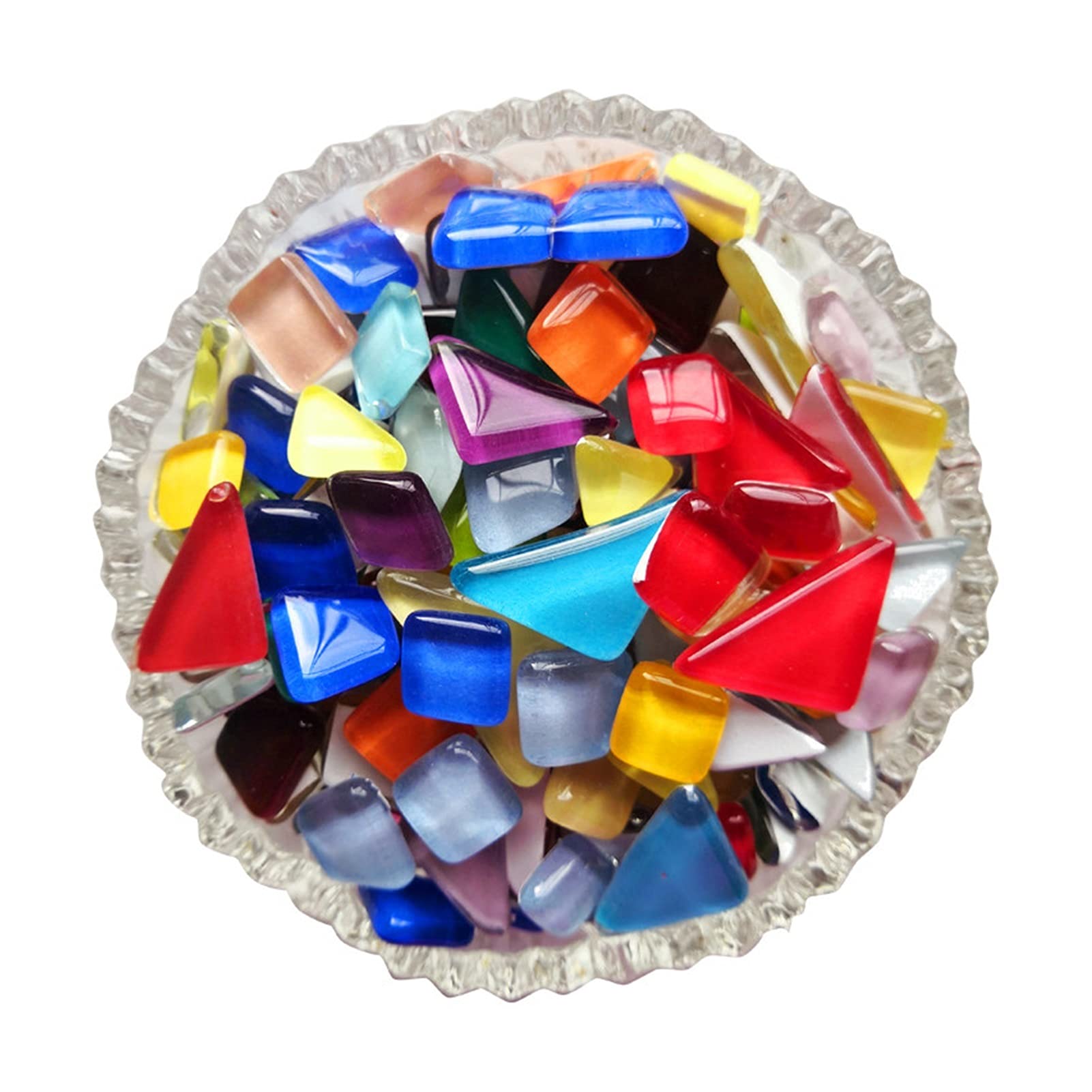 tessere di mosaico, tessere di vetro, Piastrelle a mosaico in vetro di forma irregolare da 900 g Materiali for la produzione artigianale di mosaici Piastrella for pareti a mosaico fai-da-te multicolor