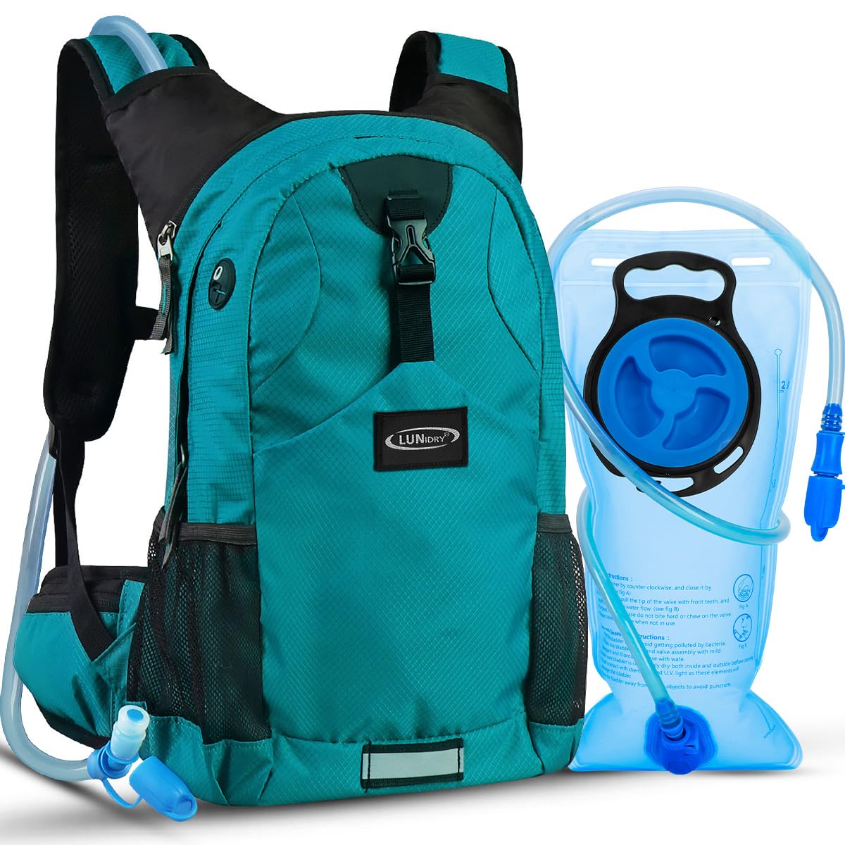 Zaino per idratazione, isolato termico, con sacca da 2 l, senza BPA, a prova di perdite, ideale per corsa, ciclismo, trekking, arrampicata, mantiene i liquidi freschi fino a 4 ore