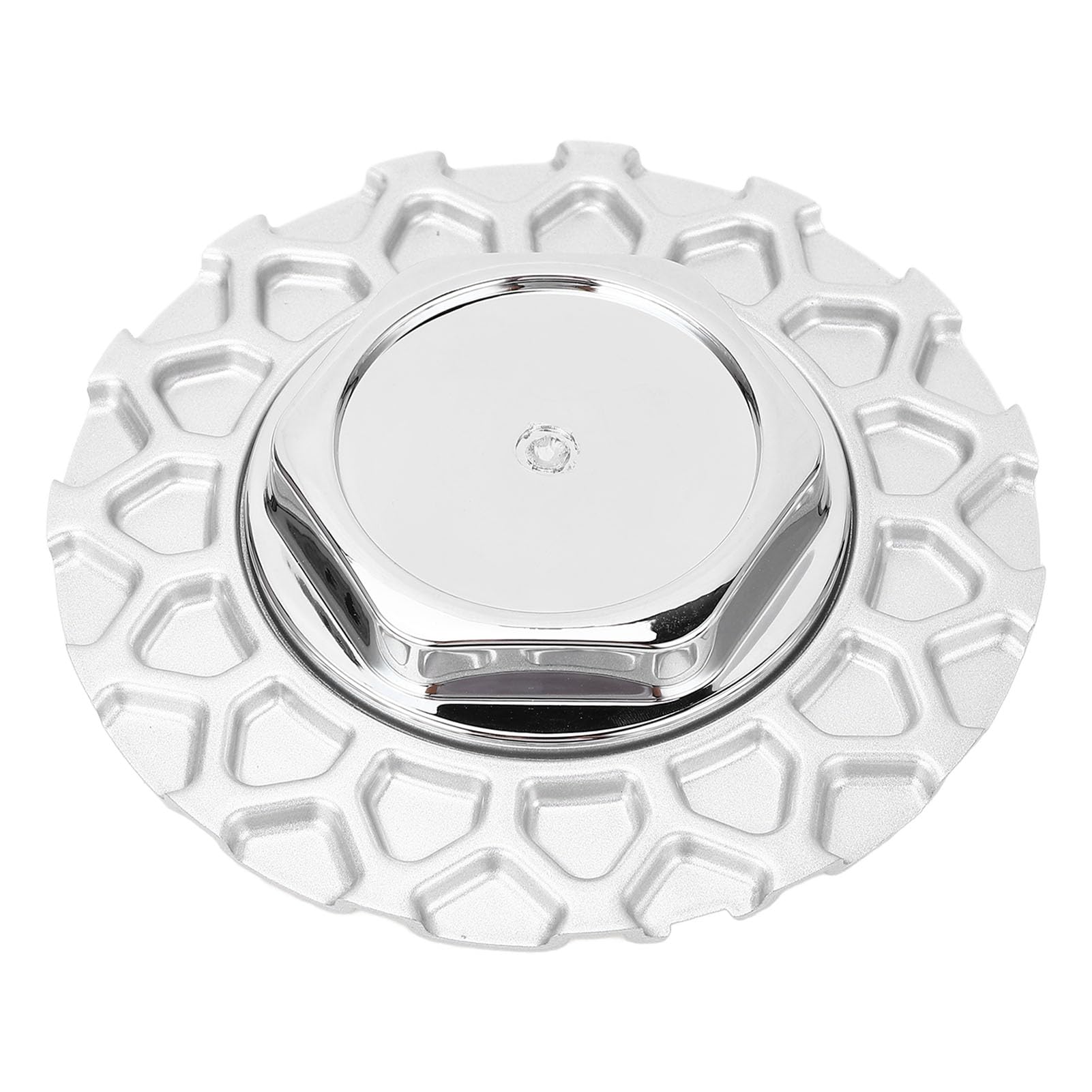 4PCS Capuchons de Centre de Roue 157mm Argent Structure Stable Forme de Ajustement Universel Capuchons de Centre de Jante de Voiture Fabriqués à Partir de Matériau ABS, avec