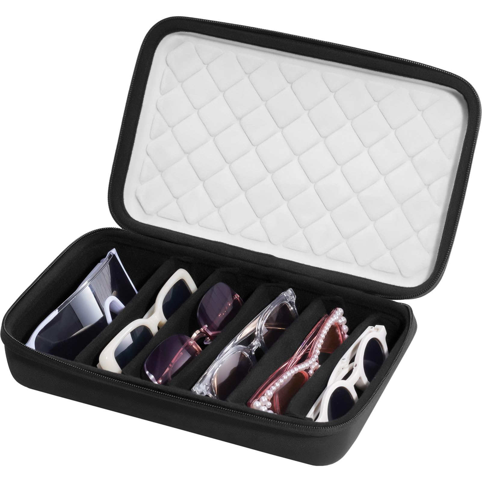 ProCase Brillenetui Brillenaufbewahrung für mehrere Brillen Sonnenbrillen Halter Sunglasses Organizer für bis zu 7 Brillen Brillenhalter Brillen Tragetasche für Männer Frauen