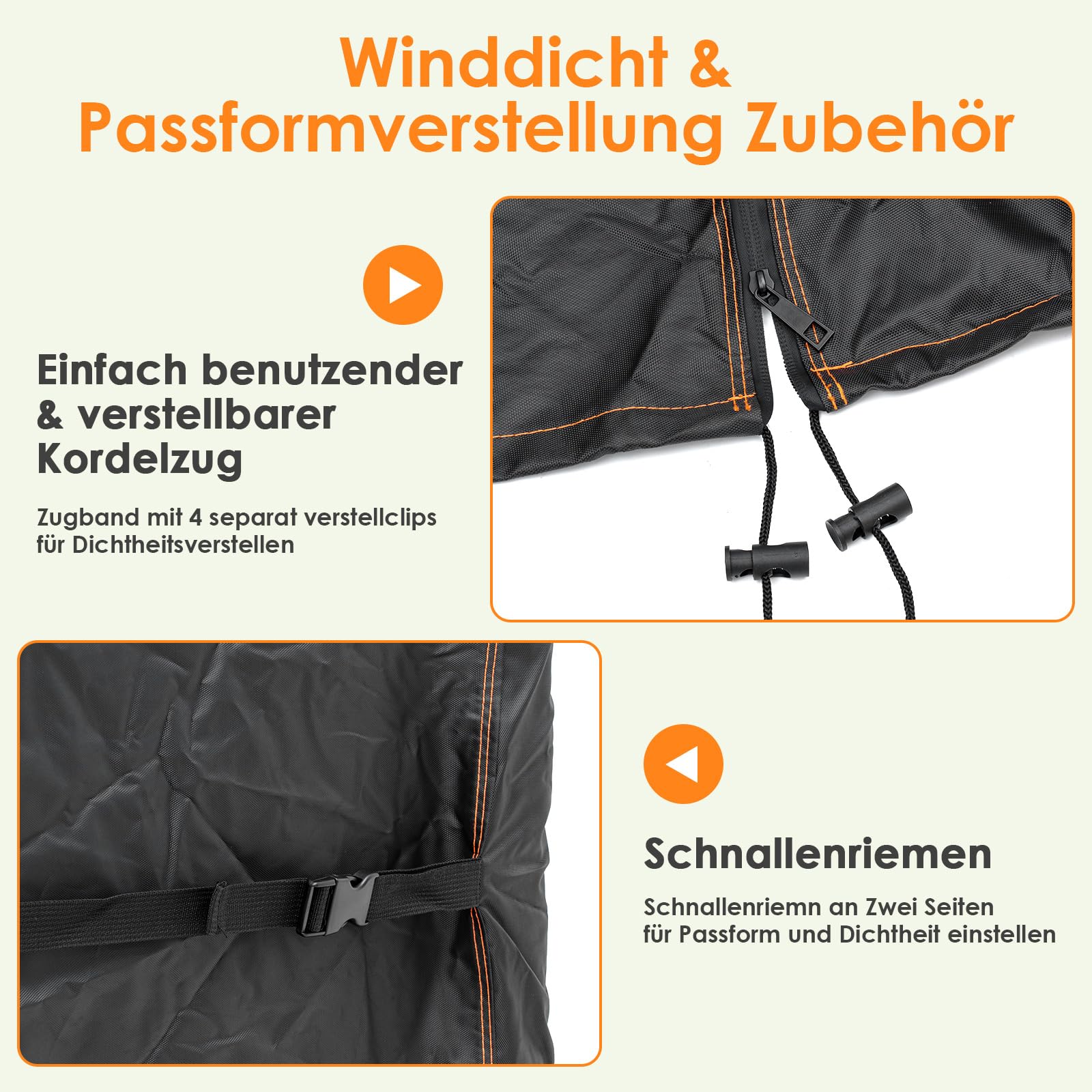 GARPROVM Strandkorb Schutzhülle Winterfest, Strandkorbhülle Wasserdicht 120x90x160/140cm Strandkorb Abdeckung Outdoor, 420D Oxford Gewebe Wetterfest Winddicht Staubdicht Abdeckhaube für Strandkorb
