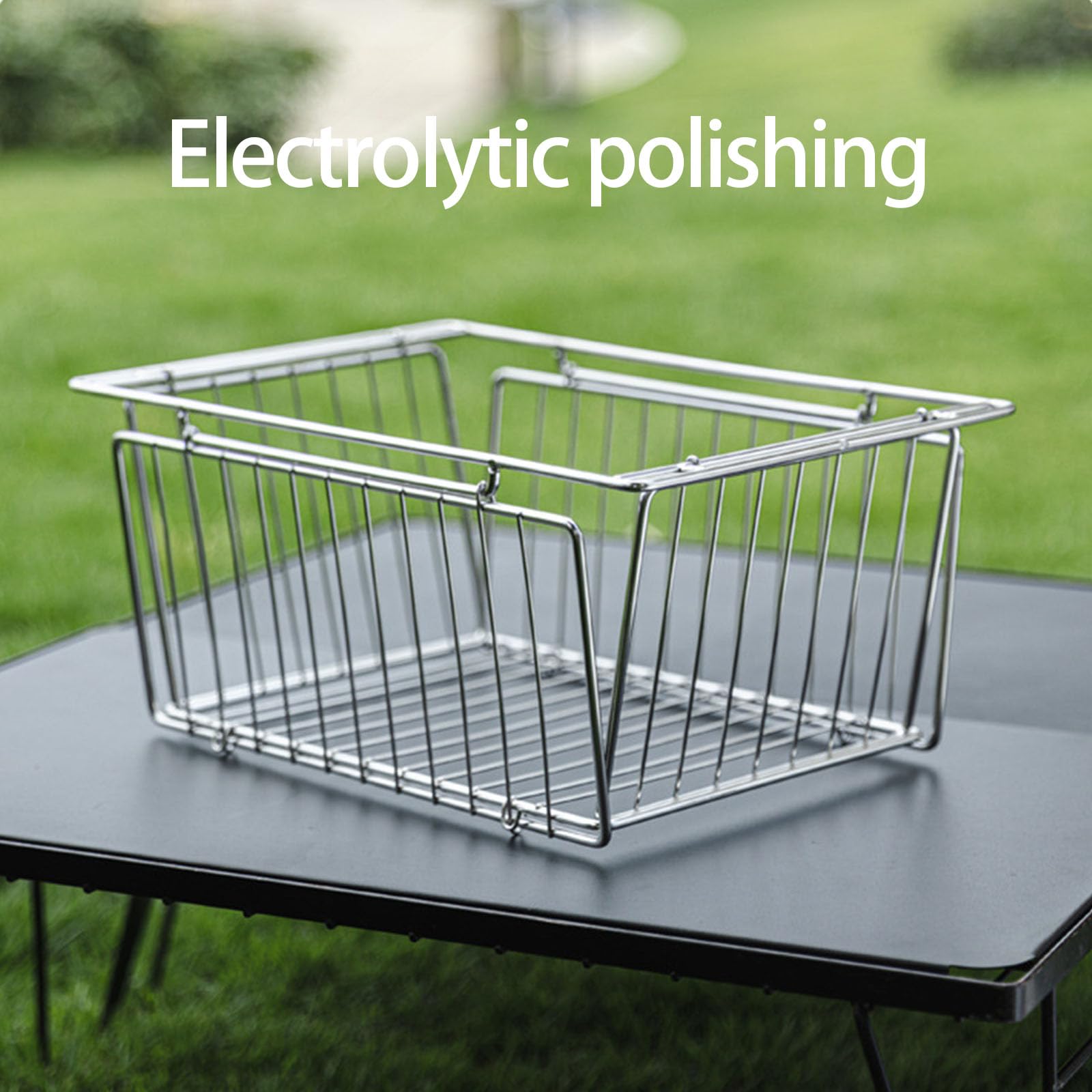 Faltbarer Edelstahl Abflusskorb für Spüle, leicht, kompakt, für Outdoor, Camping, Kochen, Küche, Aufbewahrung, Haltbarkeit, Outdoor Geschirrtrockner, Edelstahl