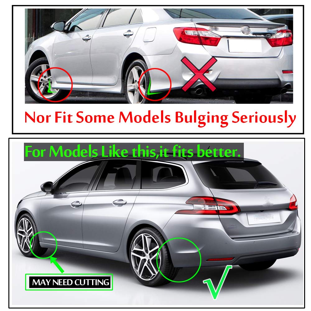 Bavettes Caoutchouc Noir Kit 4 Bavettes Garde-Boue Noir Pour Dacia Dokker, Duster, Lodgy, Logan, Sandero - Protection Anti-Éclats Protection Gravillons