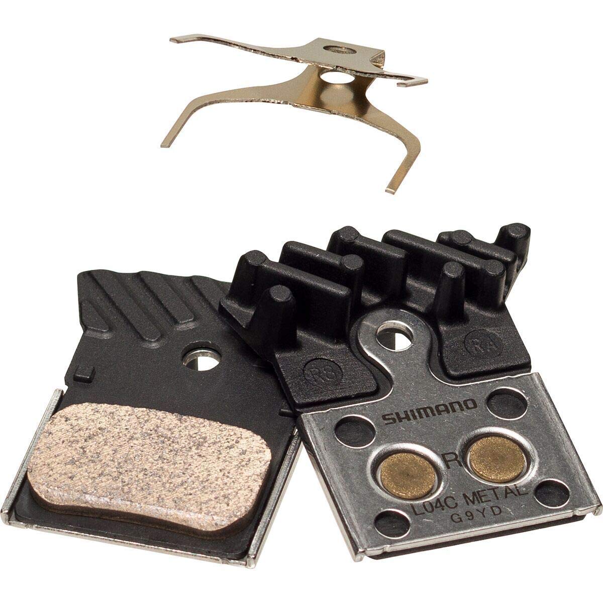 Shimano L04C-MF Disc Brake Pads and Springs - Metal Compound, Finned Alloy and Stainless Steel Back Plate, One Pair | Fahrrad-Bremsbeläge