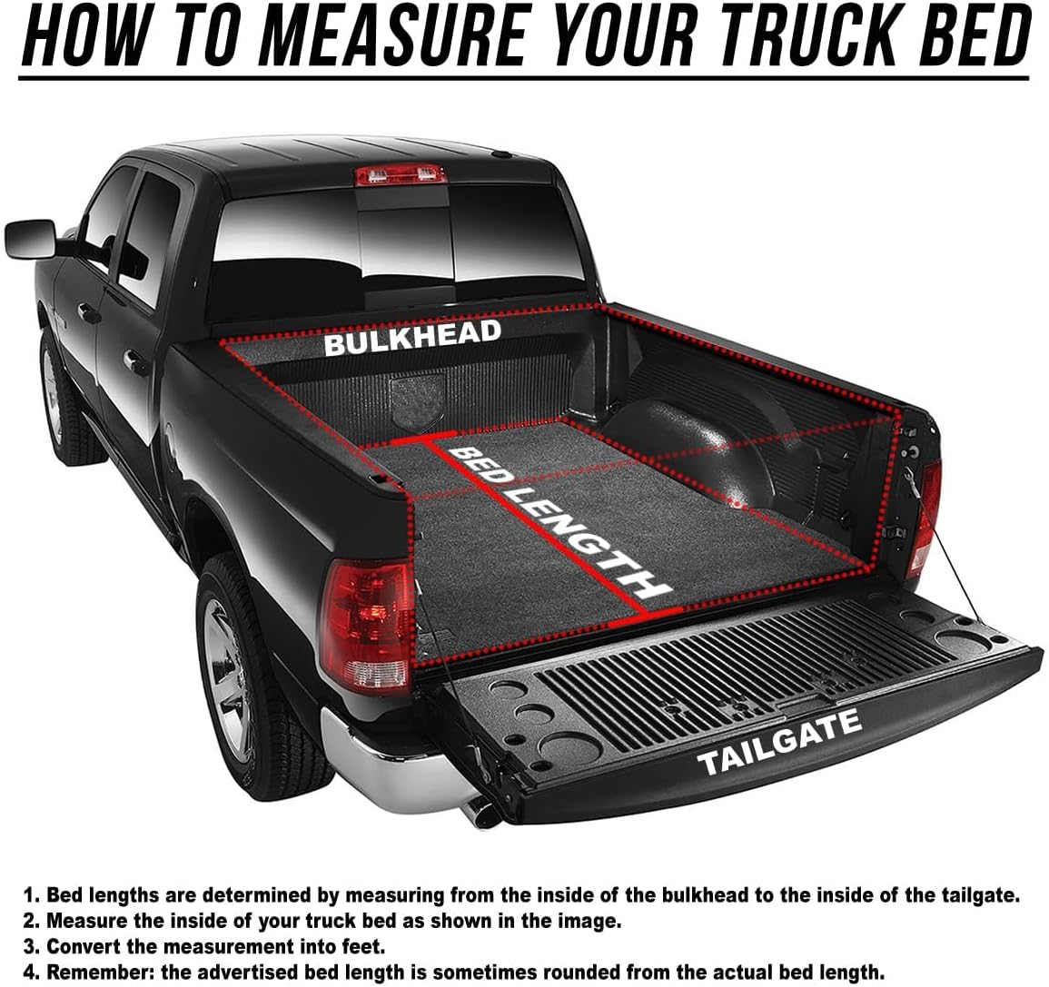 Truck Bed Covers Hard Tri Folding Tonneau Cover Fit for 2009-2025 Dodge Ram 1500 6.4FT Bed Covers of Truck Replacement Part (76.8")
