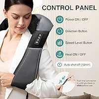 Vista 3 de Nekteck - Masajeador Shiatsu para cuello y espalda con calor relajante, masajeador de hombros para alivio del dolor de tejido profundo, herramientas