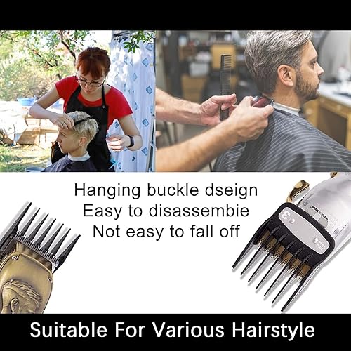 Miniatura 4 de Paquete de 3 protectores de corte de alta calidad compatibles con Wahl cortapelos con clip de metal, 3 longitudes de corte de 1 12 pulgadas, 12