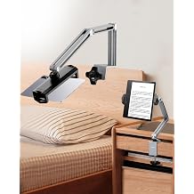 Tablet Stand Holder for Desk Mount, Ultra-Sturdy Phone & iPad Holder with 360  Rotation, Aluminum Adjustable Tablet Arm Holder Mount Fits 4-13" Devices iPad Pro/Air/Mini, Samsung Galaxy