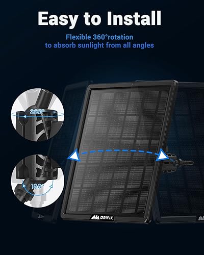 Miniatura 6 de Panel solar de cámara de sendero 6V9V12V Kit de cargador de panel solar de cámara de juego Batería de litio recargable de 15000mAh incorporada con
