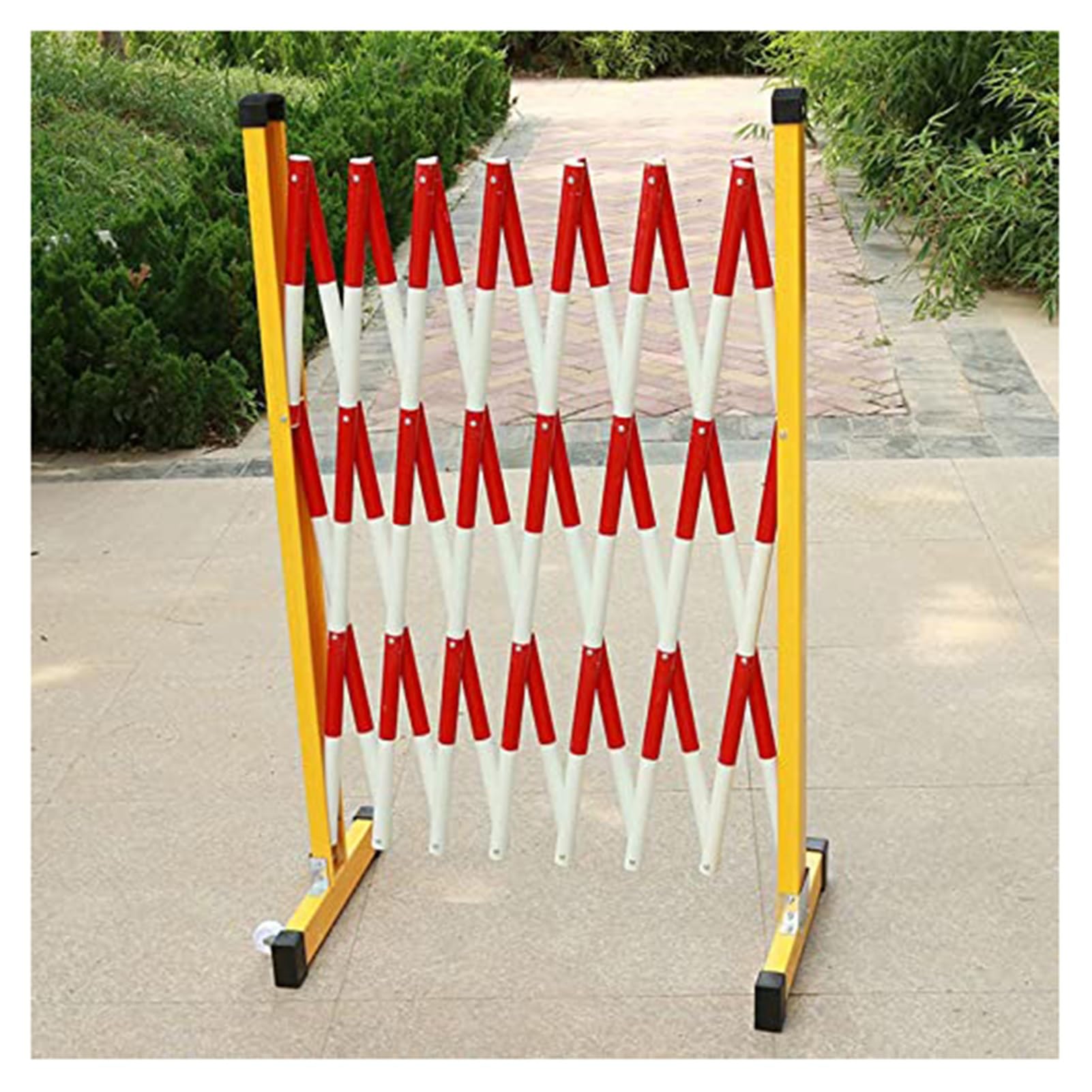 ASerZenith Expandable Mobile Barrier Outdoor Industrial Expandable Folding Traffic Fence Barricade,Garage Construction Driveway Fence Expandable Traffic Scissor Gate For Maintenance,L600Cm/19.6Ft