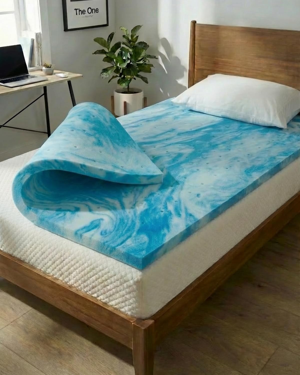 Super Soft Memory Foam Mattress Topper Twin XL Size - 2 Inch Breathable Gel Infused Memory Foam - Plush Feel Ventilated Mattress Pad - Pressure, Comfort, Pain Relief Bed Topper, CertiPUR-US &amp; Oeko-Tex