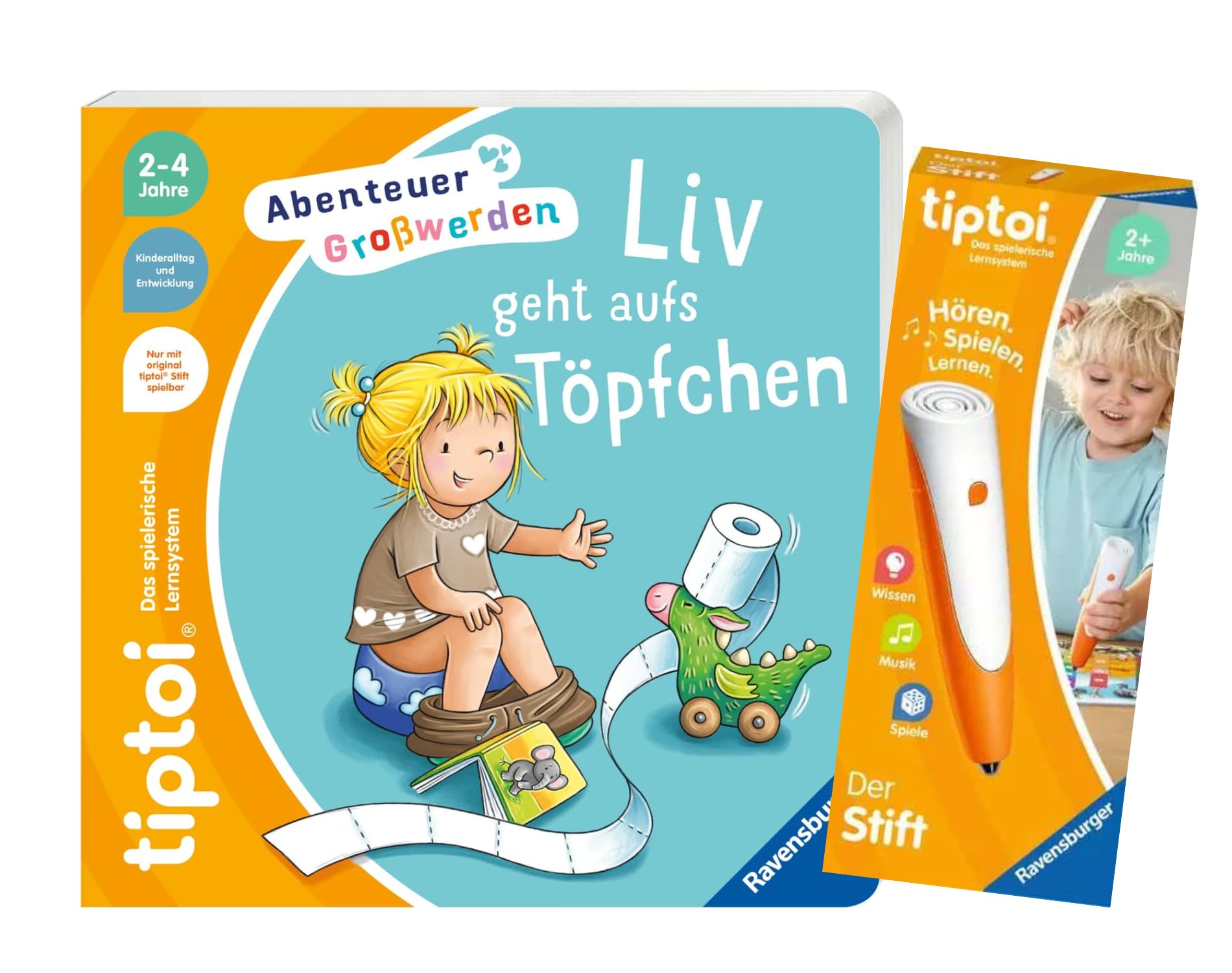 Ravensburger Junior Set - Wieso? Weshalb? Warum? Liv geht aufs Töpfchen + Tiptoi Stift