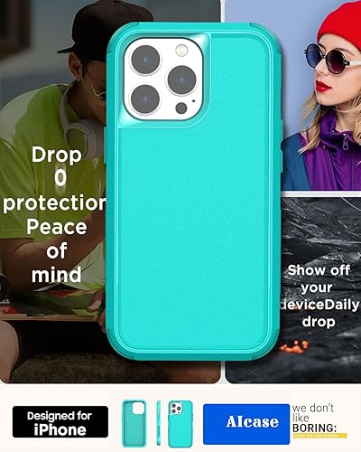 Miniatura 4 de AICase Funda para iPhone 14 Pro (6.1 pulgadas), funda resistente de 3 capas resistente para teléfono, protección duradera de grado militar, a prueba