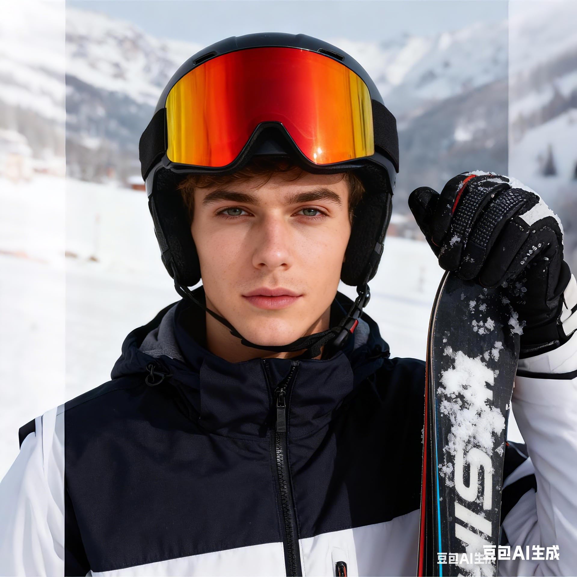 Gogle narciarskie dla mężczyzn i kobiet, YH212, magnetyczne okulary snowboardowe, ochrona przed zaparowaniem, OTG, ochrona przed promieniowaniem UV, gogle narciarskie do sportów zimowych