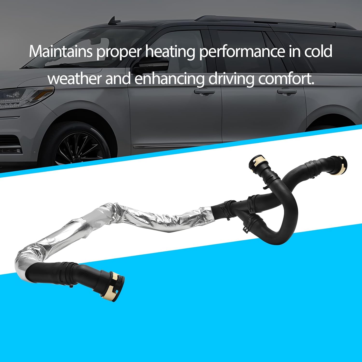 HVAC Heater Water Inlet Hose Compatible with Ford Expedition 2018-2021 Lincoln Navigator 2018-2022 3.5L V6 Replace JL1Z-18472-B