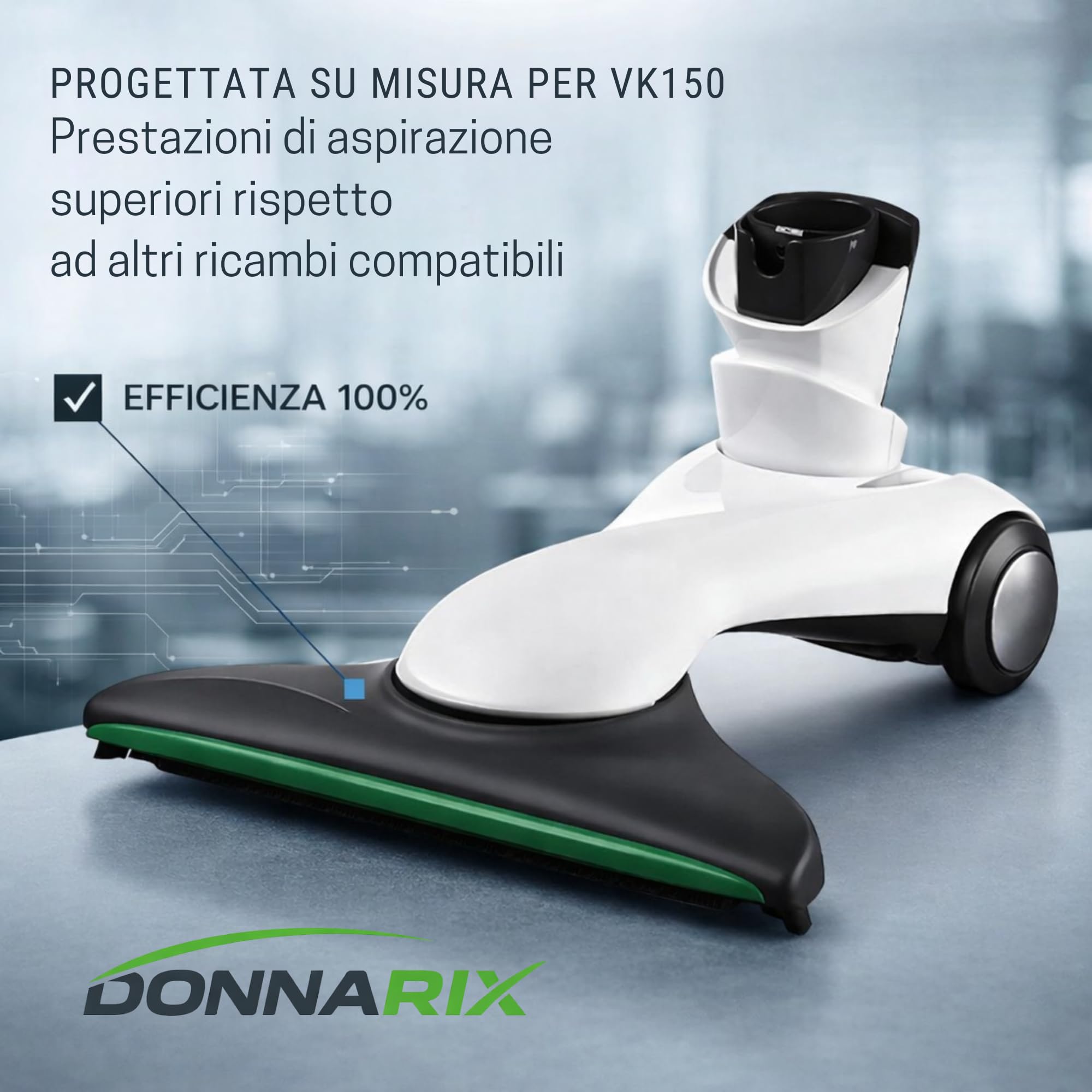Aspirapolvere Folletto VK150 Nuovo con HD50 + 6 Sacchetti COMPATIBILI + Tubi Con Vari Accessori - Filtro Alta Capacità, Silenzioso, Casa Pulita e Aria Sana