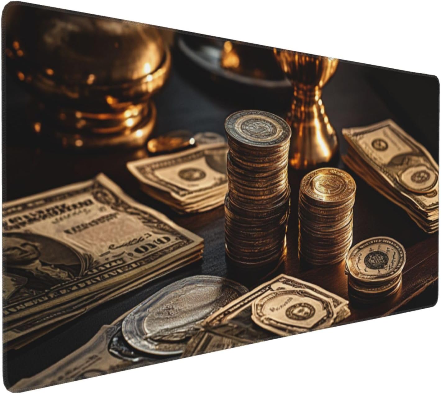 Charm Financial Wealth Mouse Pad,Cool Mouse Pad,Extended Large Gaming Mouse pad,Comfortable Mouse Pads with Non Slip Rubber Base,Gift for Friends and Family,15.7x35.4x0.12 inch
